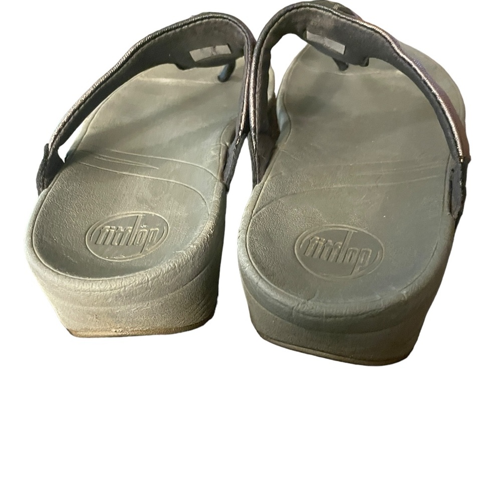 Fitflop Thong Sandals Brown with Bling Size 7 - Picture 9 of 9